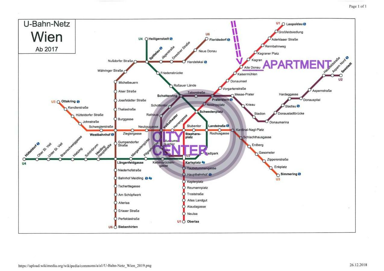 Zentrumnah Direkt An Ubahn Bei Un-Vic Und Am Badestrand Βιέννη Εξωτερικό φωτογραφία