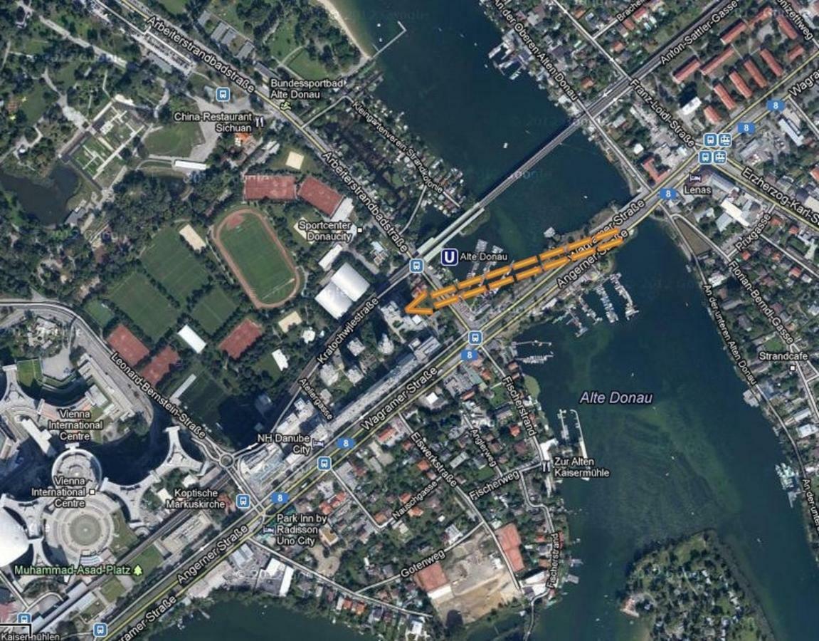 Zentrumnah Direkt An Ubahn Bei Un-Vic Und Am Badestrand Βιέννη Εξωτερικό φωτογραφία